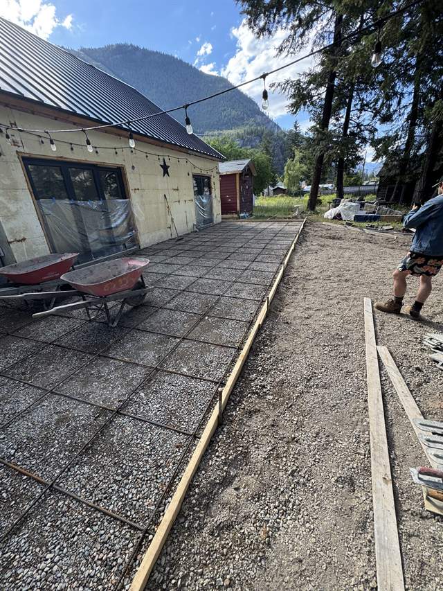 Compacted base and rebar mesh ready for a concrete pour